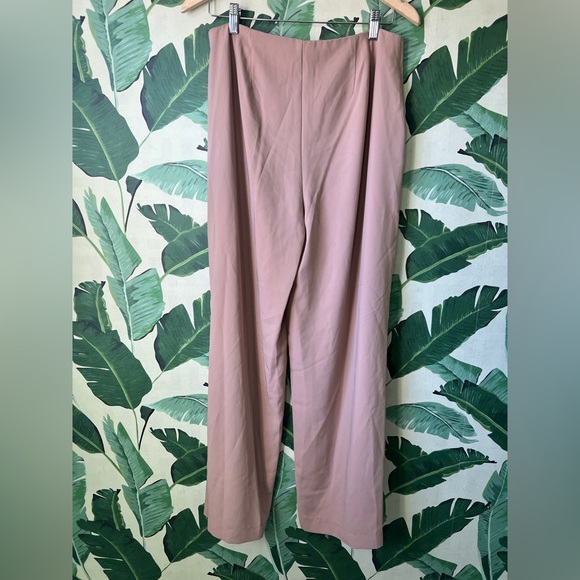 Intempo Slit High Waisted Wide Leg Pants Tan Womens 8 - Picture 7 of 10
